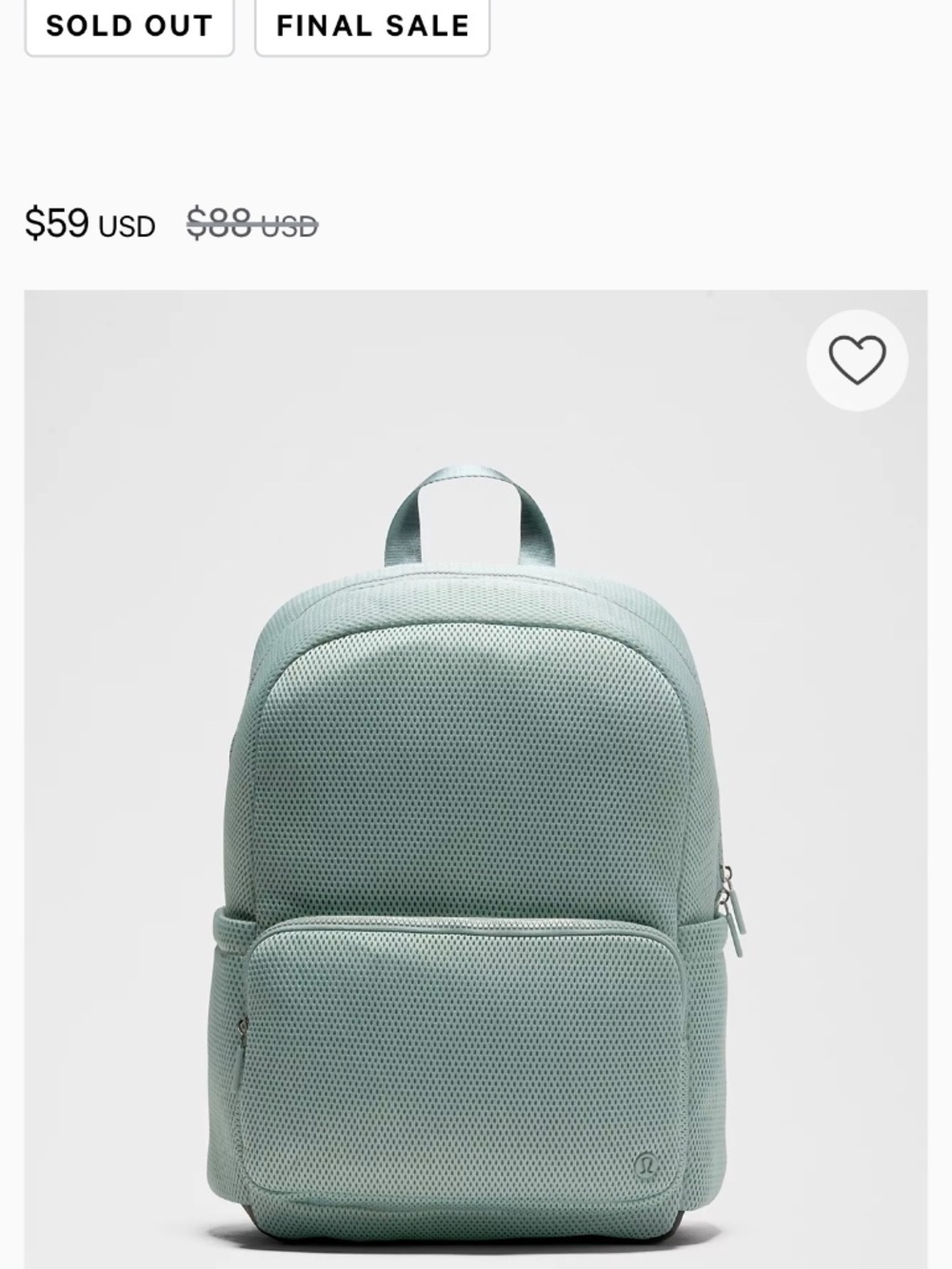 lululemon athletica Mint Green Mesh Backpack - Picture 4 of 4
